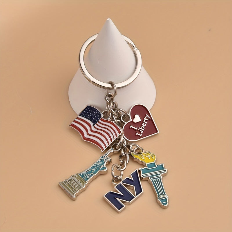 Wholesale  Independence Day Flag Keychain