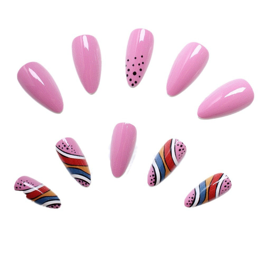 Wholesale 24 Pieces/box Press-on Nails Kits Nail Stickers ACC-NS-XingNai028