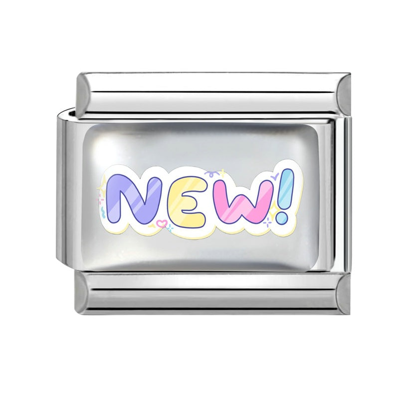 Wholesale 9mm Italian Charm Starter Bracelets DIY Cute Cartoon Stainless Steel Composable Bracelet