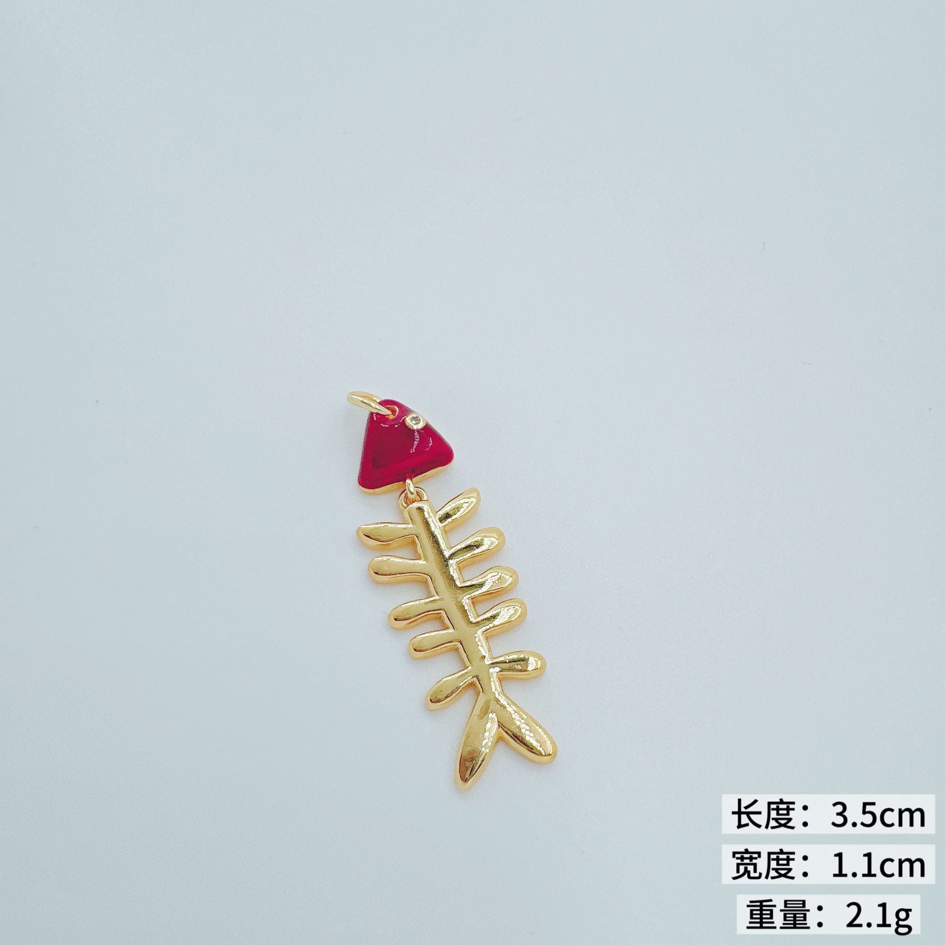 Wholesale Chic Gold Plated Fishbone Pendant Necklace,  Women' s Jewelry Accessory for Boutique Resale