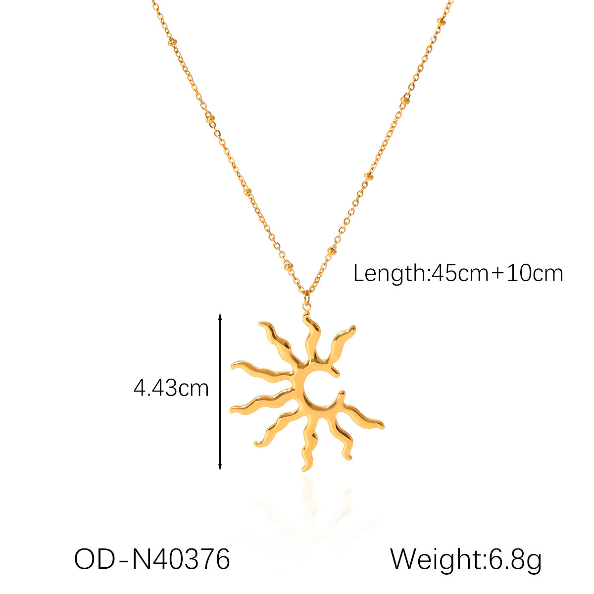 Wholesale  golden light totem titanium steel necklace