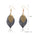Wholesale  retro simple personalized niche leaf earrings
