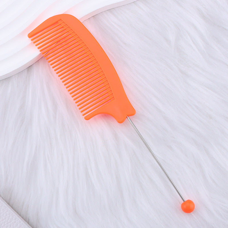 Wholesale DIY Beadable Comb,  Plastic Pointed-Tail Comb,  Home/ Salon Style Curved Comb,  Fine-Tooth Hair Smoothing Comb,  Hair Styling Tool