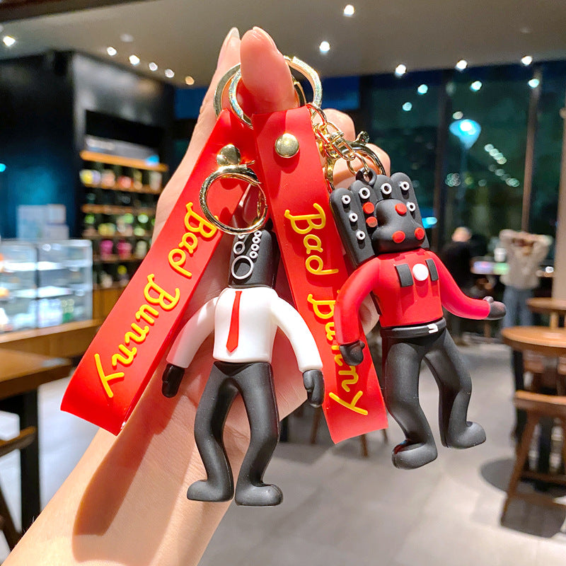 Wholesale Cartoon PVC Soft Keychain Creative Keychain ACCVIP-KC-XinShu008