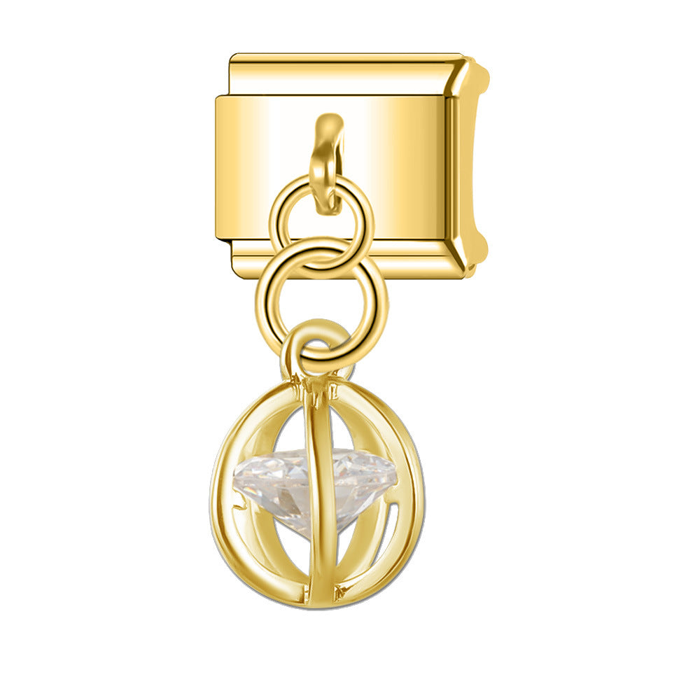 Wholesale Italian Charm Bracelet 9mm DIY Splicing Pendant Stainless Steel Composable Bracelet