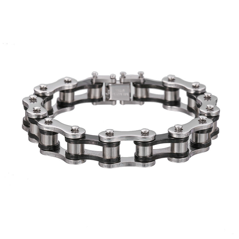 Wholesale Punk Rolling Bicycle Chain Stainless Steel Bracelet