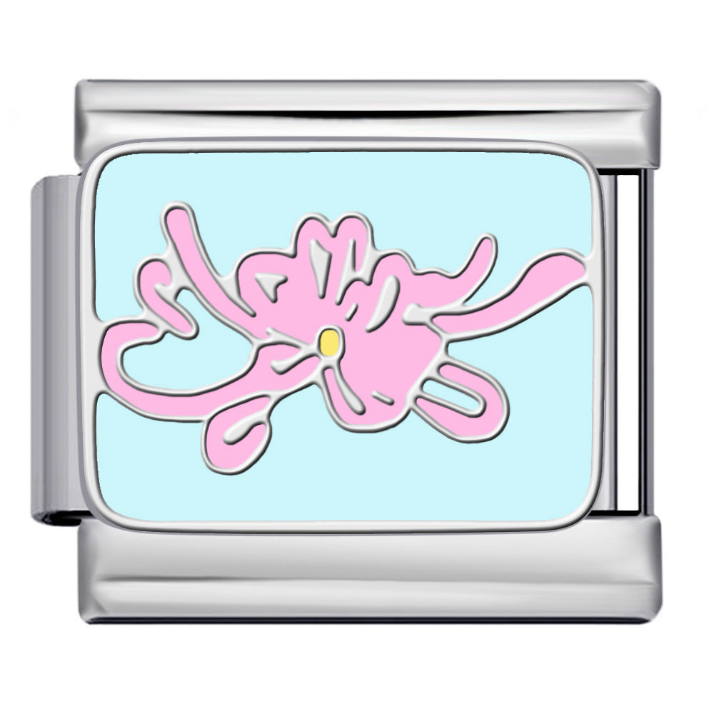 Wholesale Italian modular  titanium steel drip welding pattern DIY bracelet