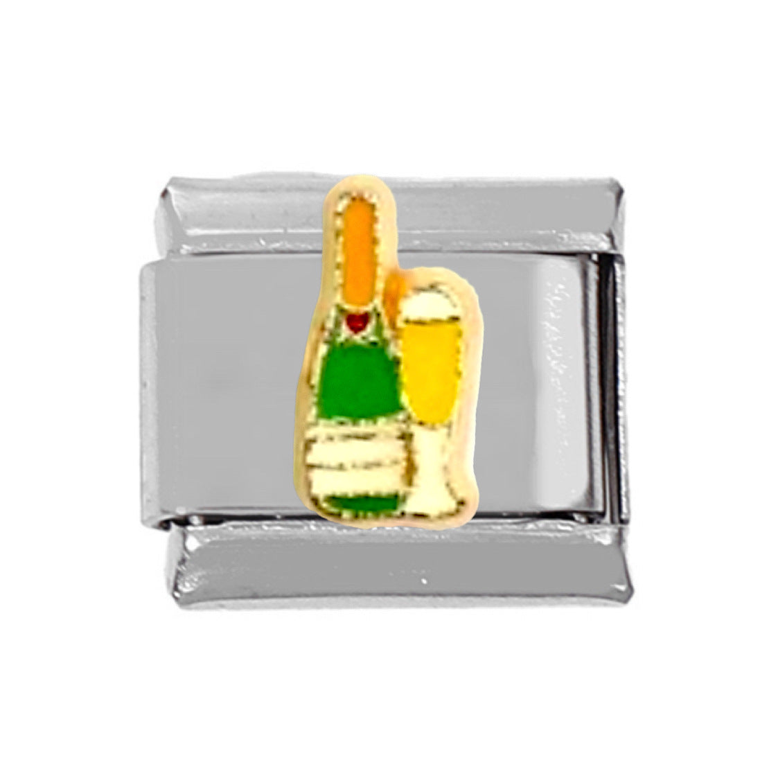 Wholesale 5pcs Italian Charm Bracelet Charm Module Stainless Steel Bow Love Bracelet 9mm DIY Pattern Free Stitching Detachable Composable Bracelet ACC-BT-DaLiang012