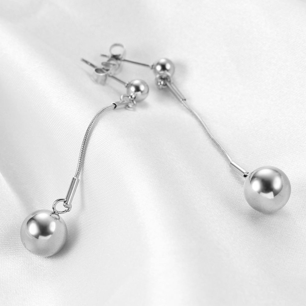 Wholesale 304 titanium steel 10MM ball earrings