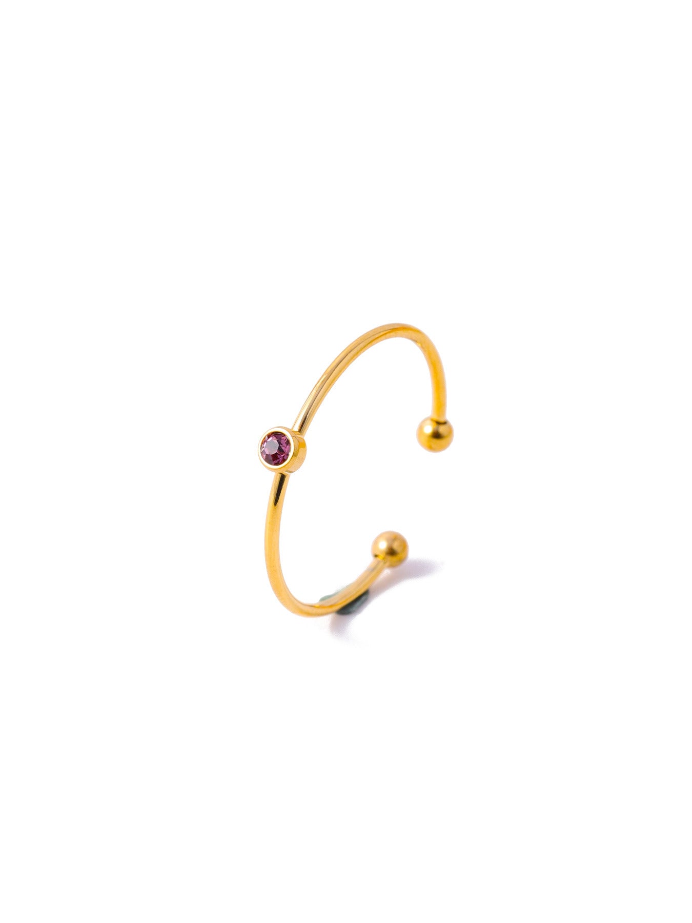 Wholesale Stainless steel round diamond zircon ring