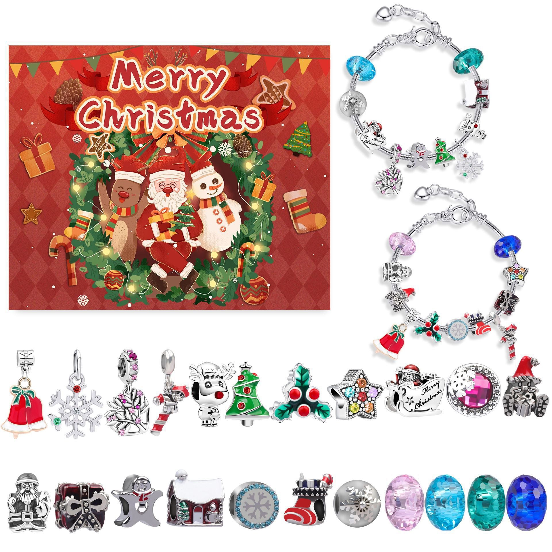 Wholesale Christmas Creative Blind Box Earrings Bracelet ACC-BT-HuaNa001