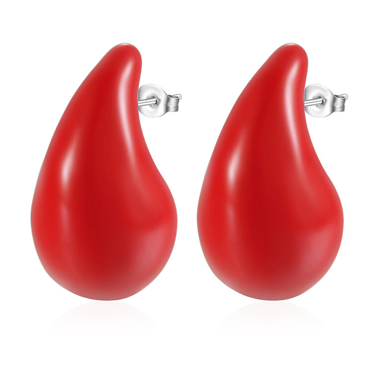 Wholesale  drop oil color stainless steel drop earrings