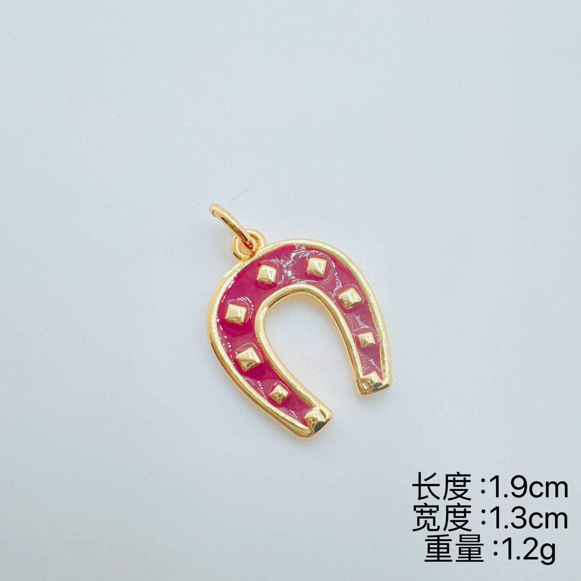 Wholesale Light Luxury Horseshoe Zircon Pendant Necklace,  Copper with 18K Gold Plating,  Jewelry Accessory