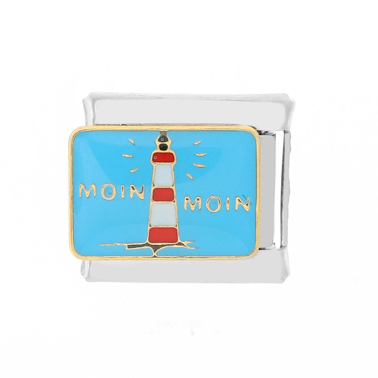 Wholesale 5pcs Italian Charm Bracelet Charm Module Stainless Steel Mother's Day Bracelet 9mm DIY Pattern Free Stitching Detachable Composable Bracelet ACC-BT-XY003