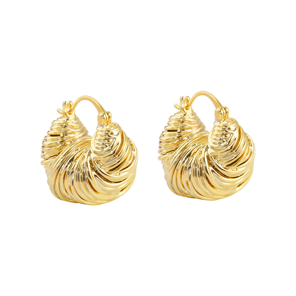 Wholesale  Light Luxury Wrap Line Thread Ear Buckle  Earrings