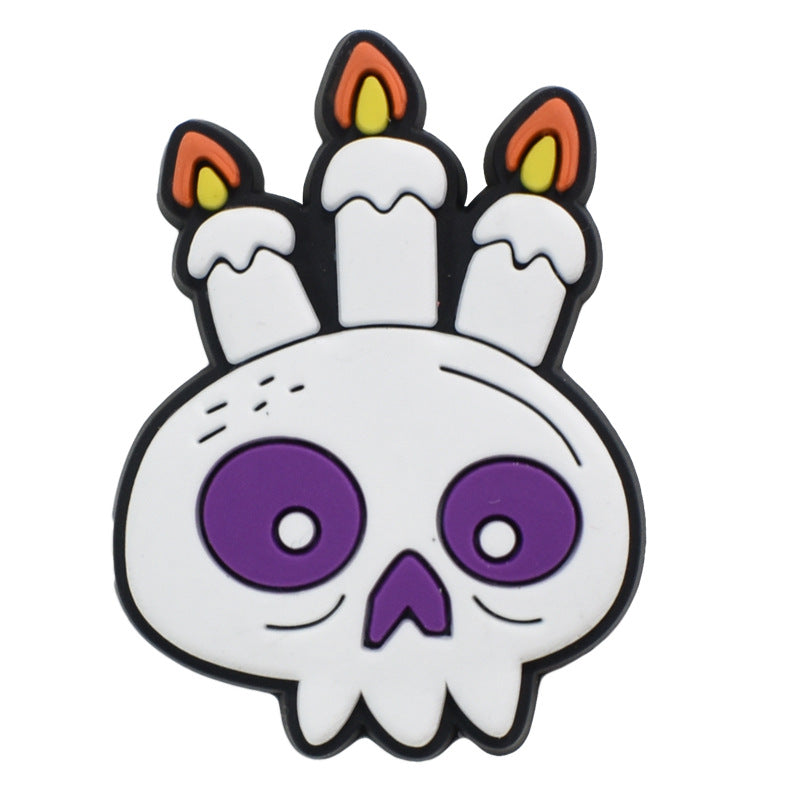 Wholesale Random 100pcs Halloween PVC Soft Rubber Shoe Buckle Decoration ACC-SC-RYY068