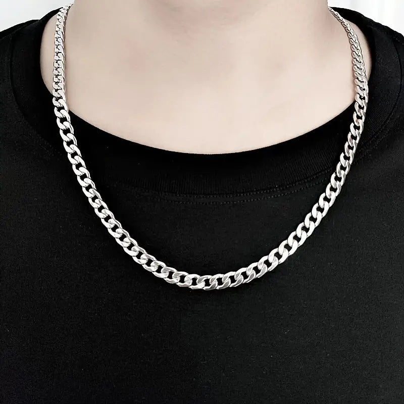 Wholesale Stylish Men S Hip Hop Cuban Necklace Titanium Steel Jewelry Accessory