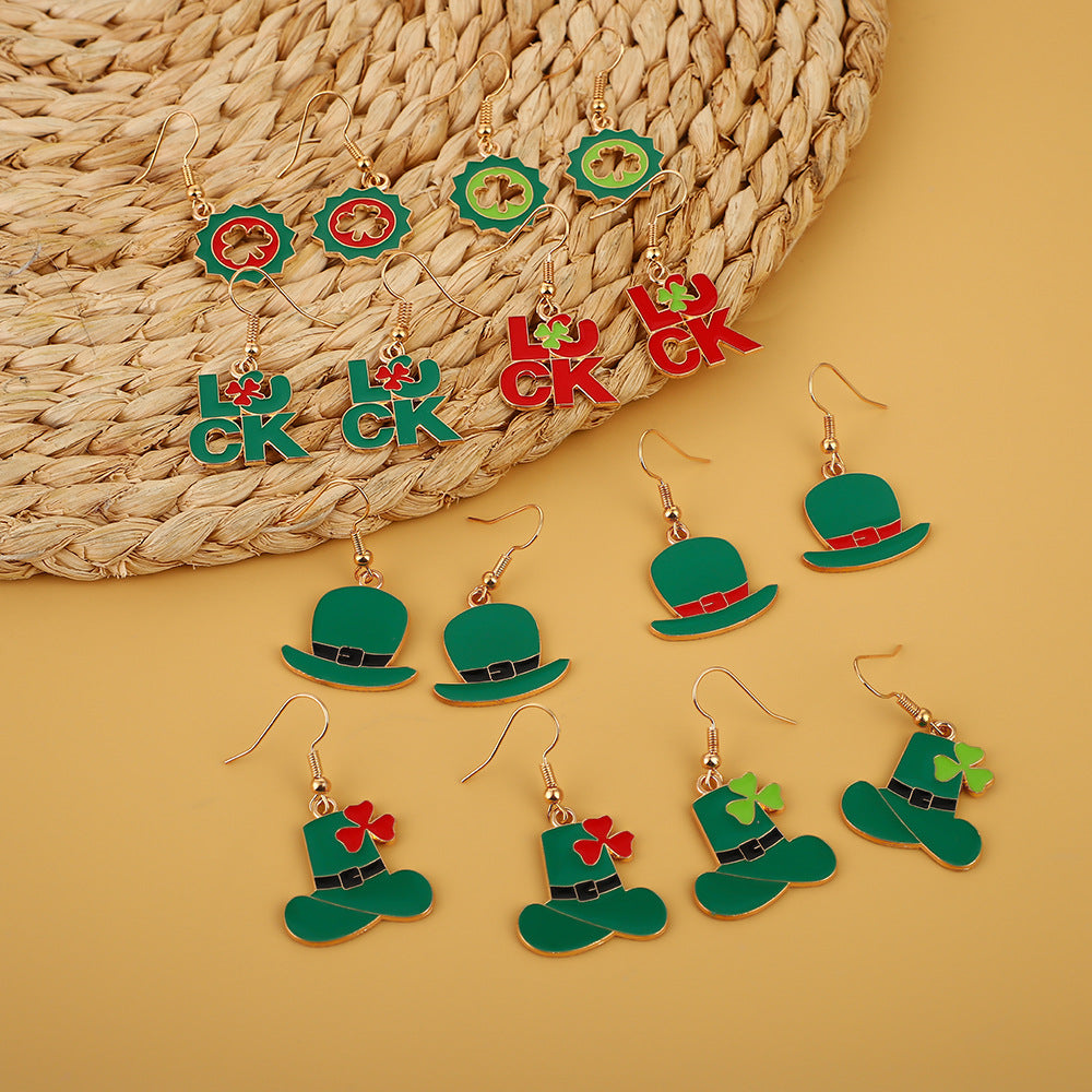 Wholesale St. Patrick's Day Irish Alloy Earrings