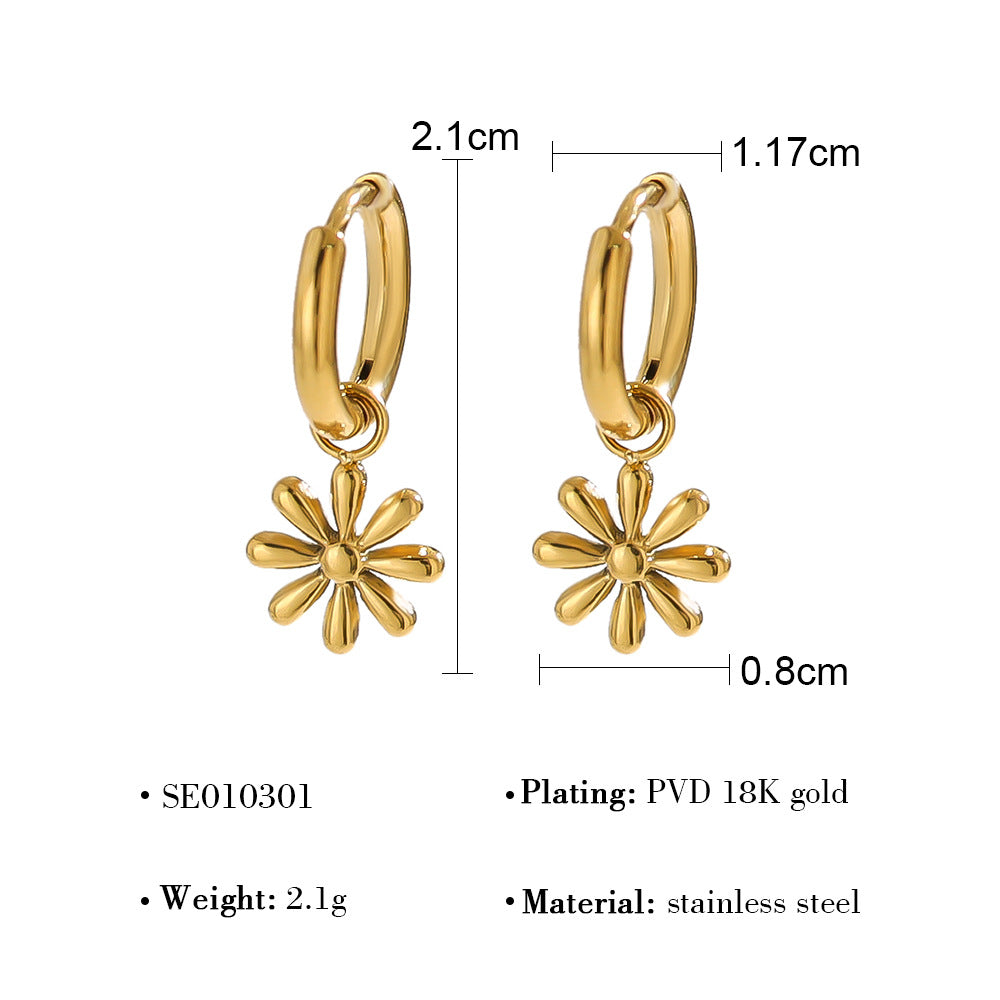 Wholesale Geometric earrings fan-shaped butterfly diamond hoop earrings
