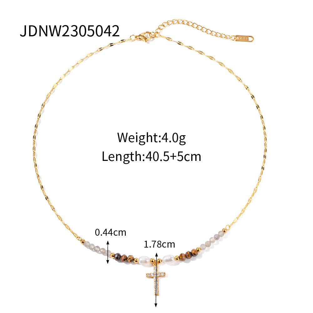 Wholesale European American Style Cross Pendant Necklace,  Stylish Jewelry Accessory for Women,  Boutique Resale Gift