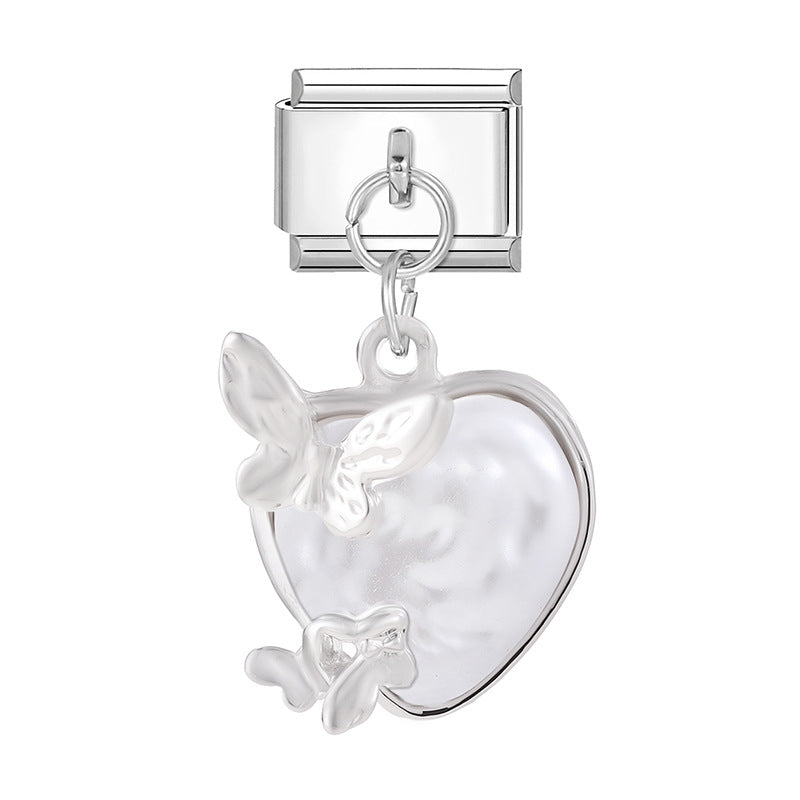 Wholesale Italian Charm Bracelet 9mm DIY  Fresh and Exquisite   Stainless Steel Composable Bracelet