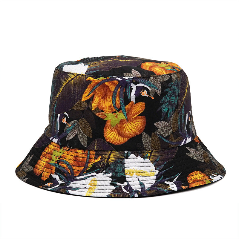 Wholesale  printing fisherman hat graffiti  double-sided basin hat tide
