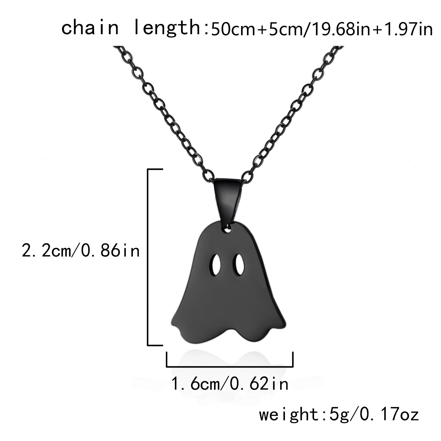 Wholesale Stainless Steel  Ghost Necklace Pumpkin  Pendant Trendy Jewelry Accessory