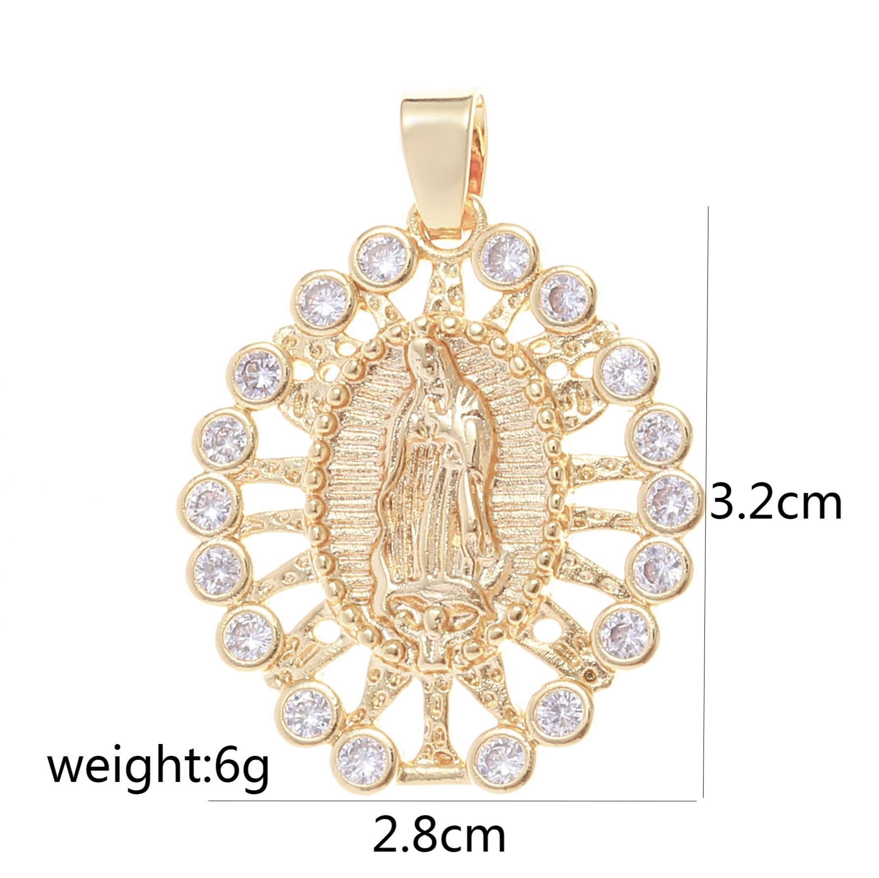 Wholesale Gold Plated Copper Geometric Zircon Pendant Necklace Unisex Fashion Accessory
