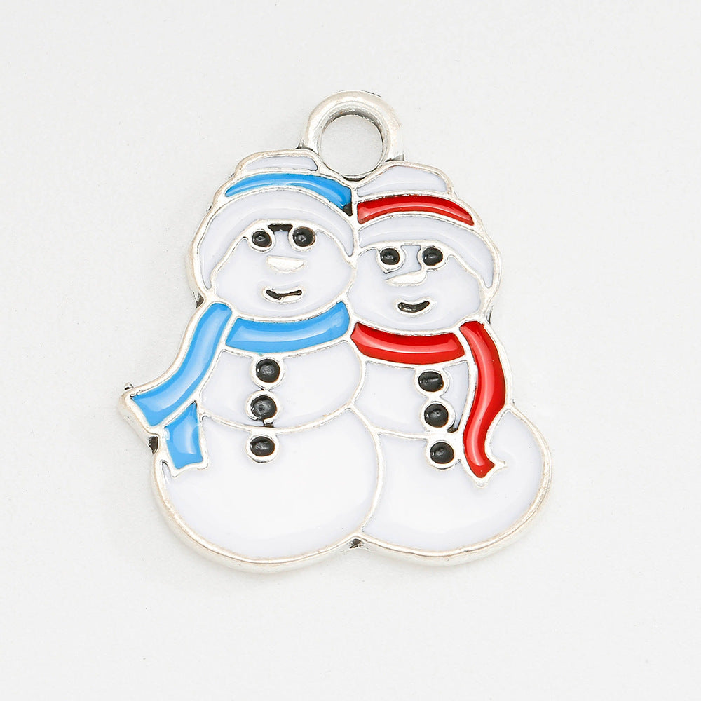 Wholesale 5pcs Christmas Alloy Oil Drop Diy Bracelet Necklace Jewelry Accessories ACC-PT-Yongc002