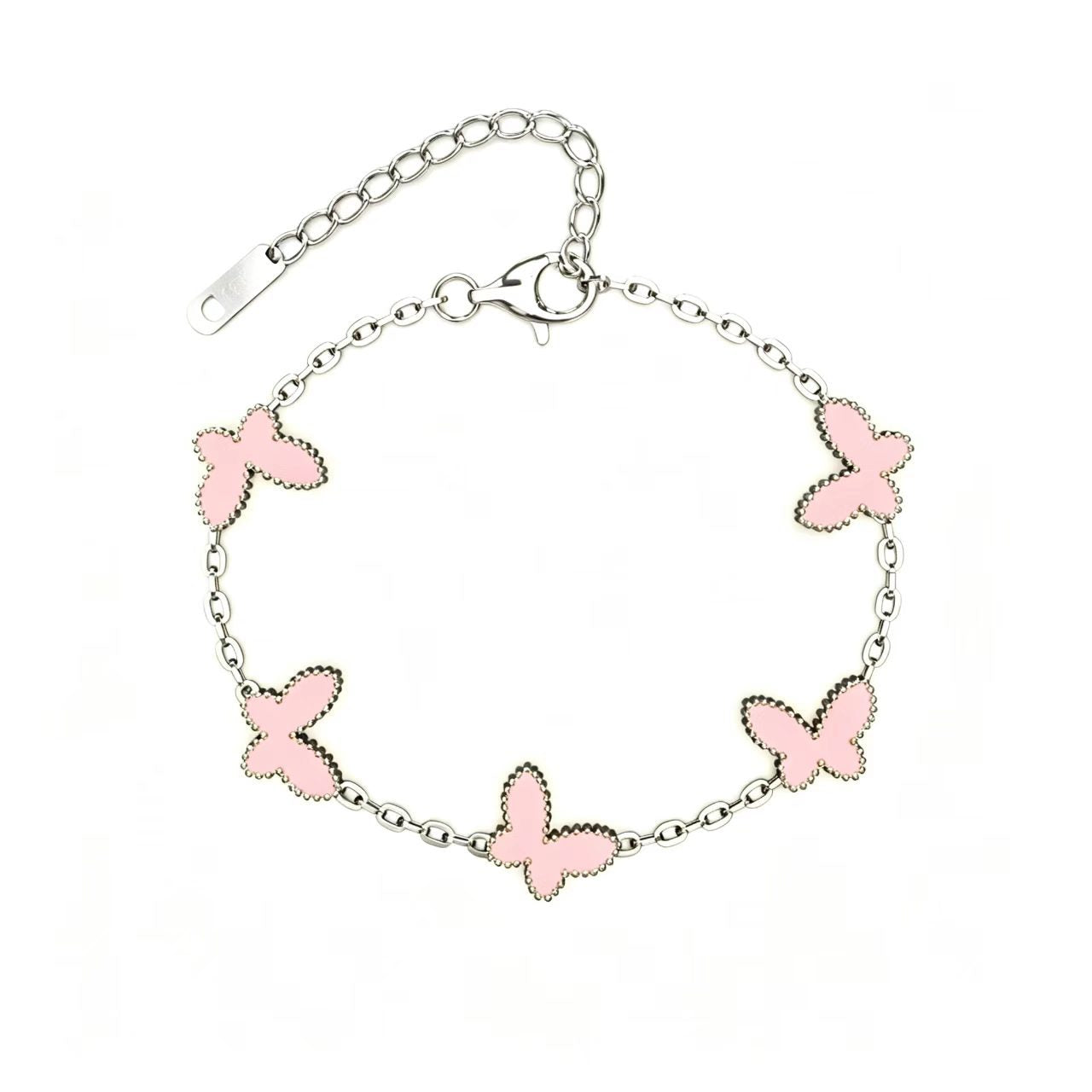 Wholesale Titanium Steel Butterfly Bracelet with Real Gold Plating - Light Luxury Jewelry Accessory for Everyday Wear,  Gift for Girls