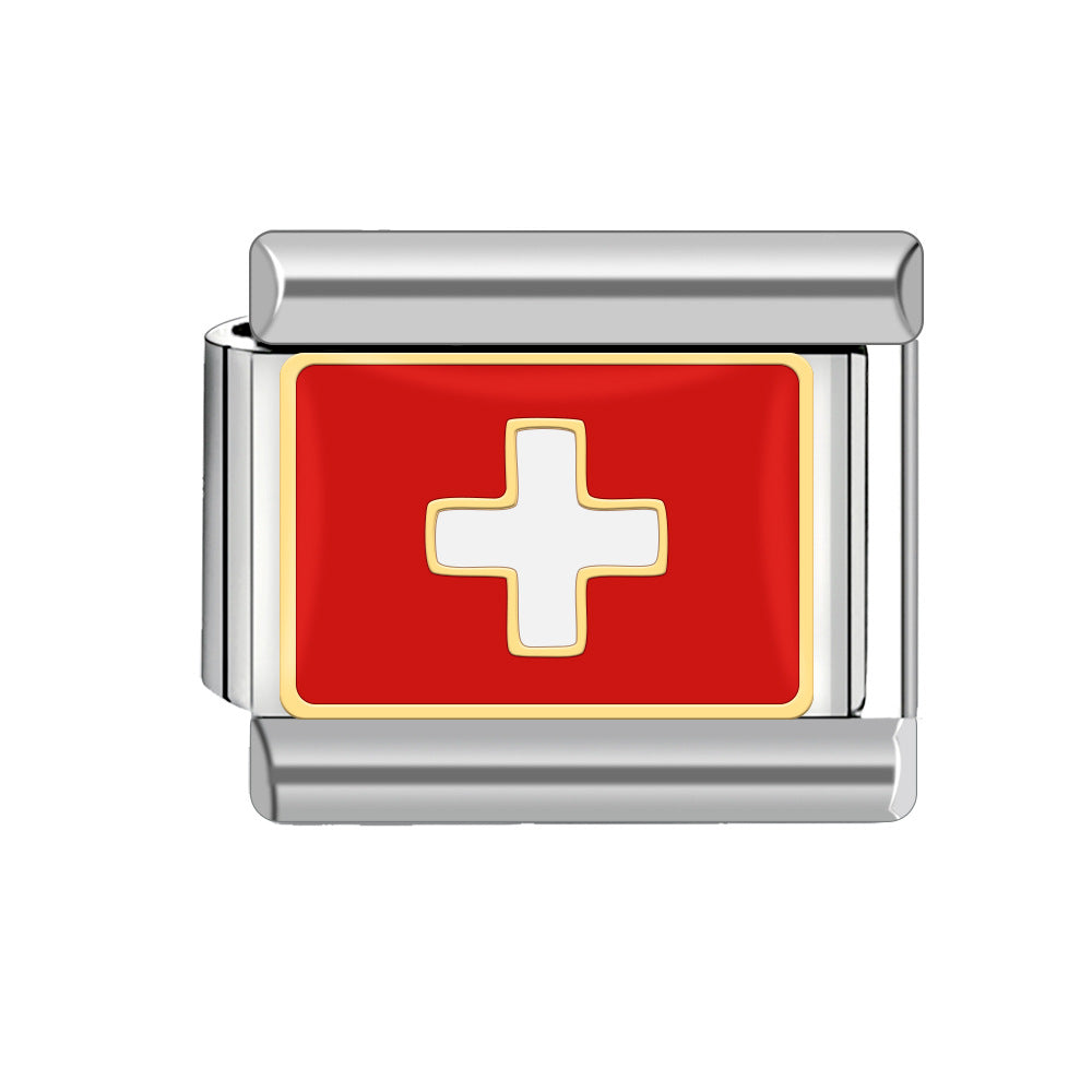 Wholesale Italian Charm Bracelet Flag Bracelet 9mm DIY Pattern Free Stitching Detachable Composable Bracelet ACC-BT-JL014