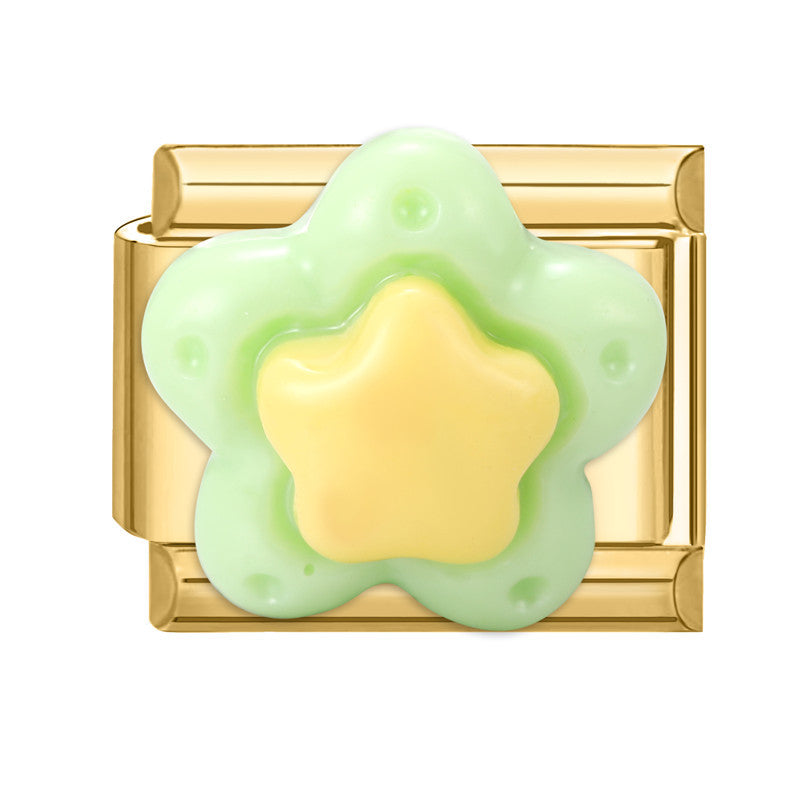 Wholesale Italian Charm Bracelet 9mm DIY Splicing Flower Stainless Steel Composable Bracelet