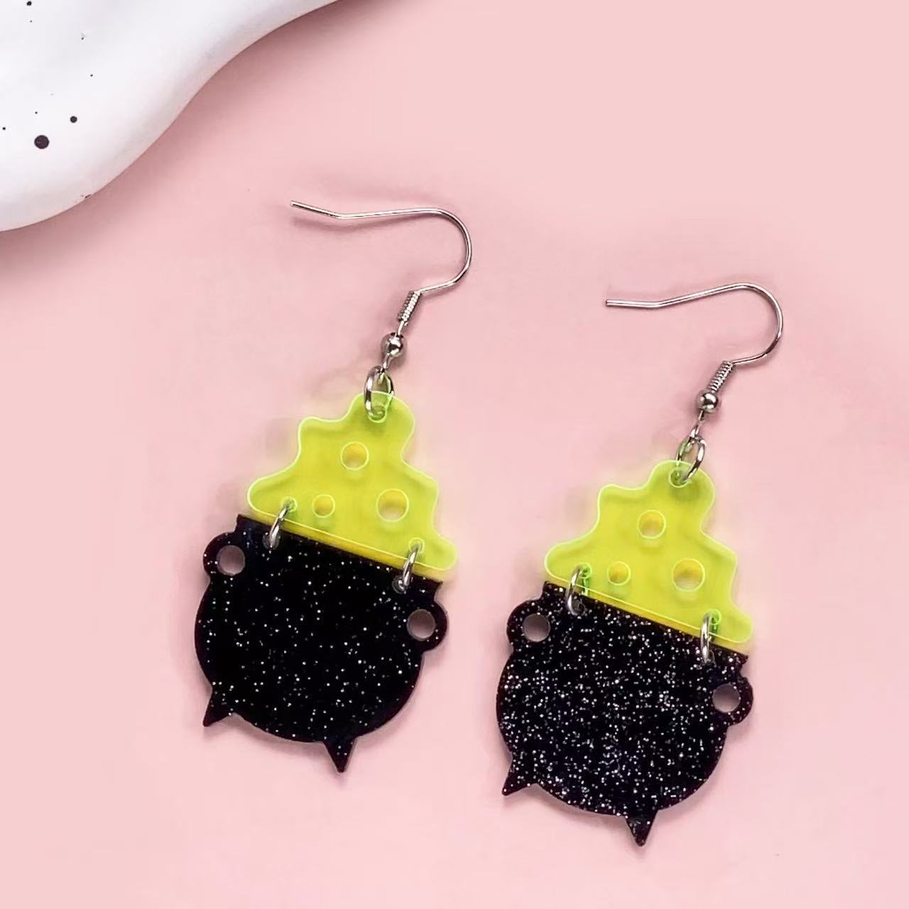 Wholesale Halloween Ghost Bat Spider Cross Earrings