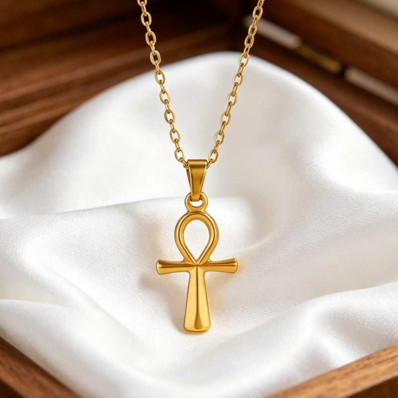Wholesale Gold Plated Stainless Steel Cross Bracelet Unisex Fashion Jewelry Accessory for Boutique Resale