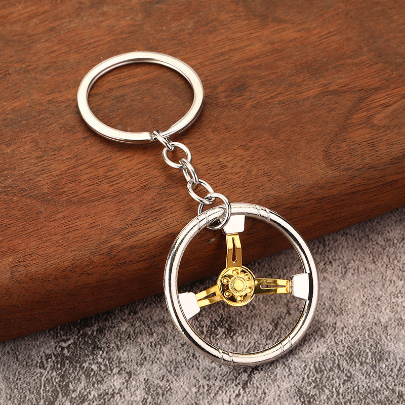 Wholesale Racing three-spoke steering wheel keychain