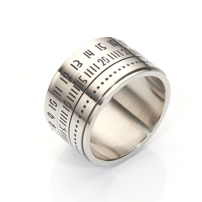 Wholesale titanium steel Time Ring rotating