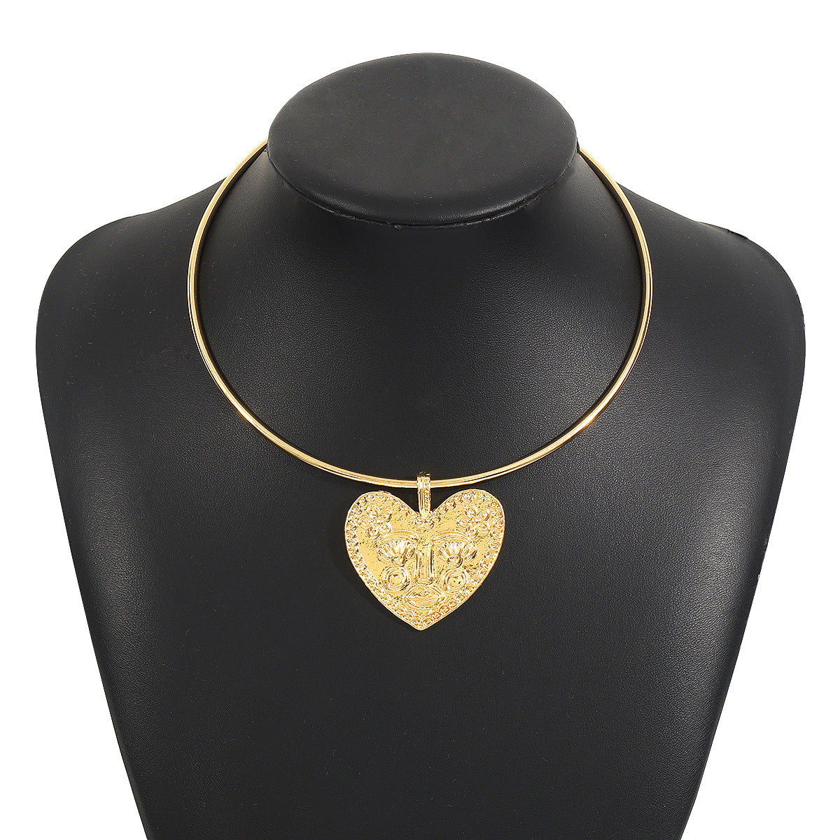 Wholesale  love pendant necklace creative design personality face alloy collar