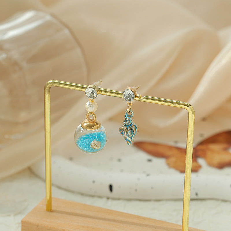 Wholesale Diamond Crown Gypsophila Pearl Flower Earrings