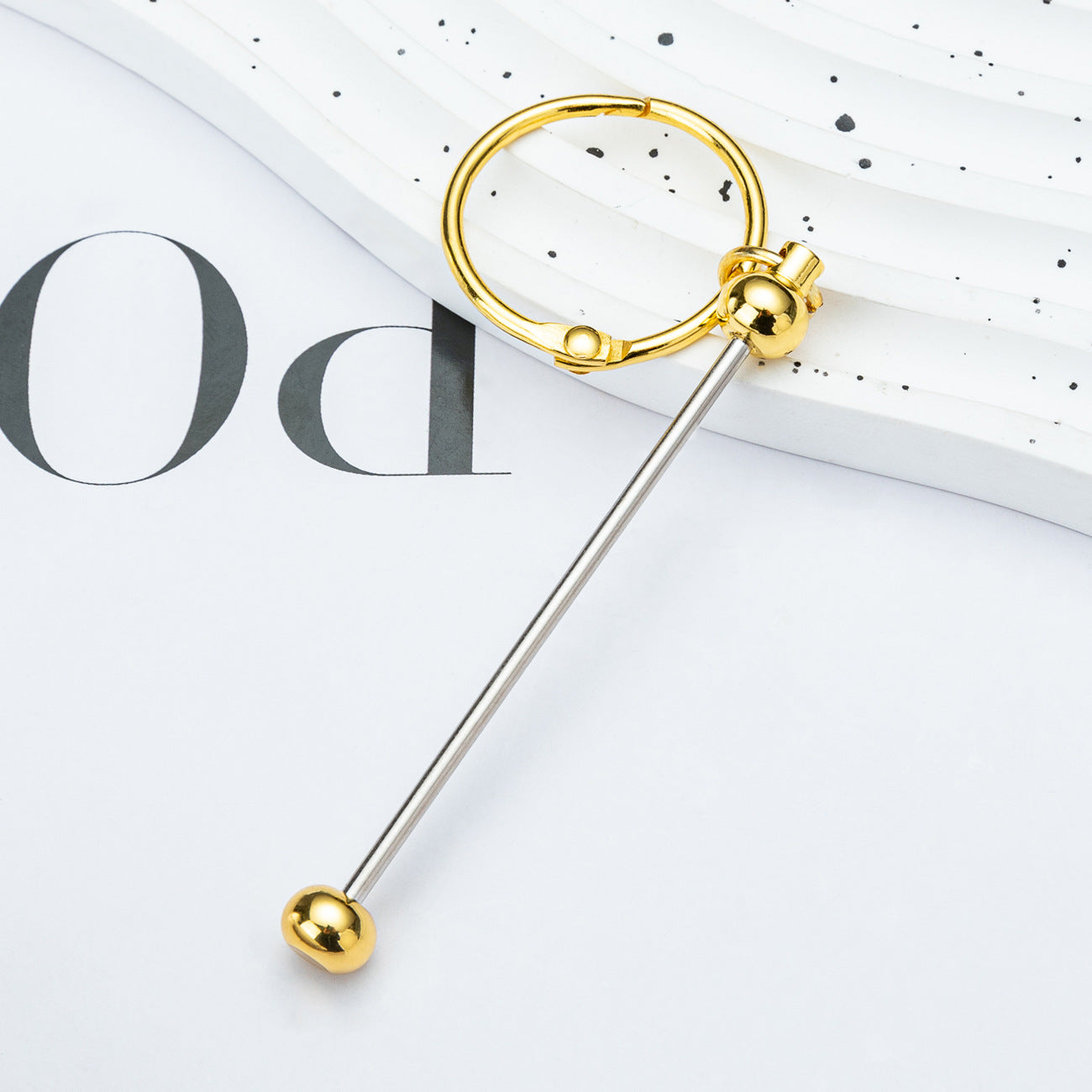 Wholesale  DIY Beaded Keychain  Metal Keychain