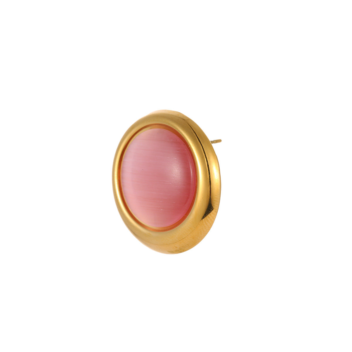 Wholesale Stainless Steel Earrings Love-Shaped Cat's Eye Earrings