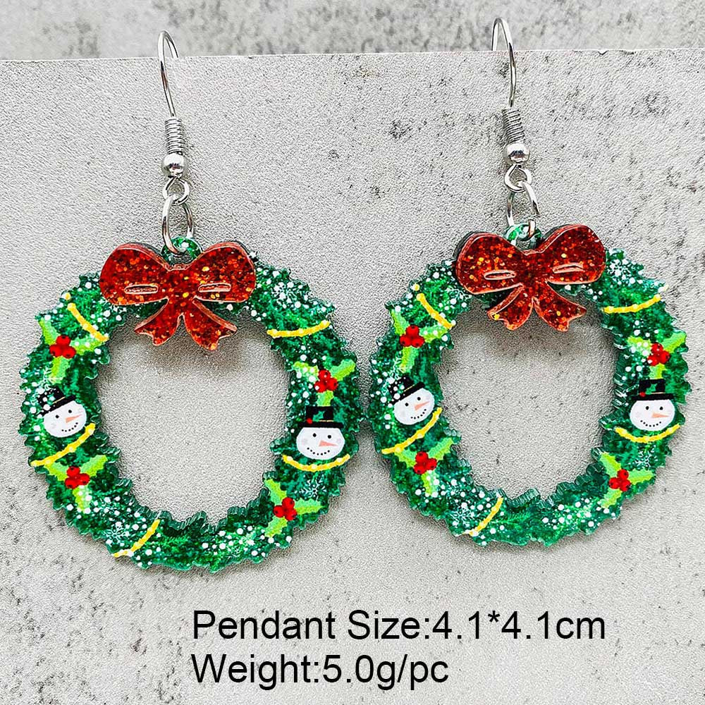 Wholesale Christmas 3D Acrylic Earrings