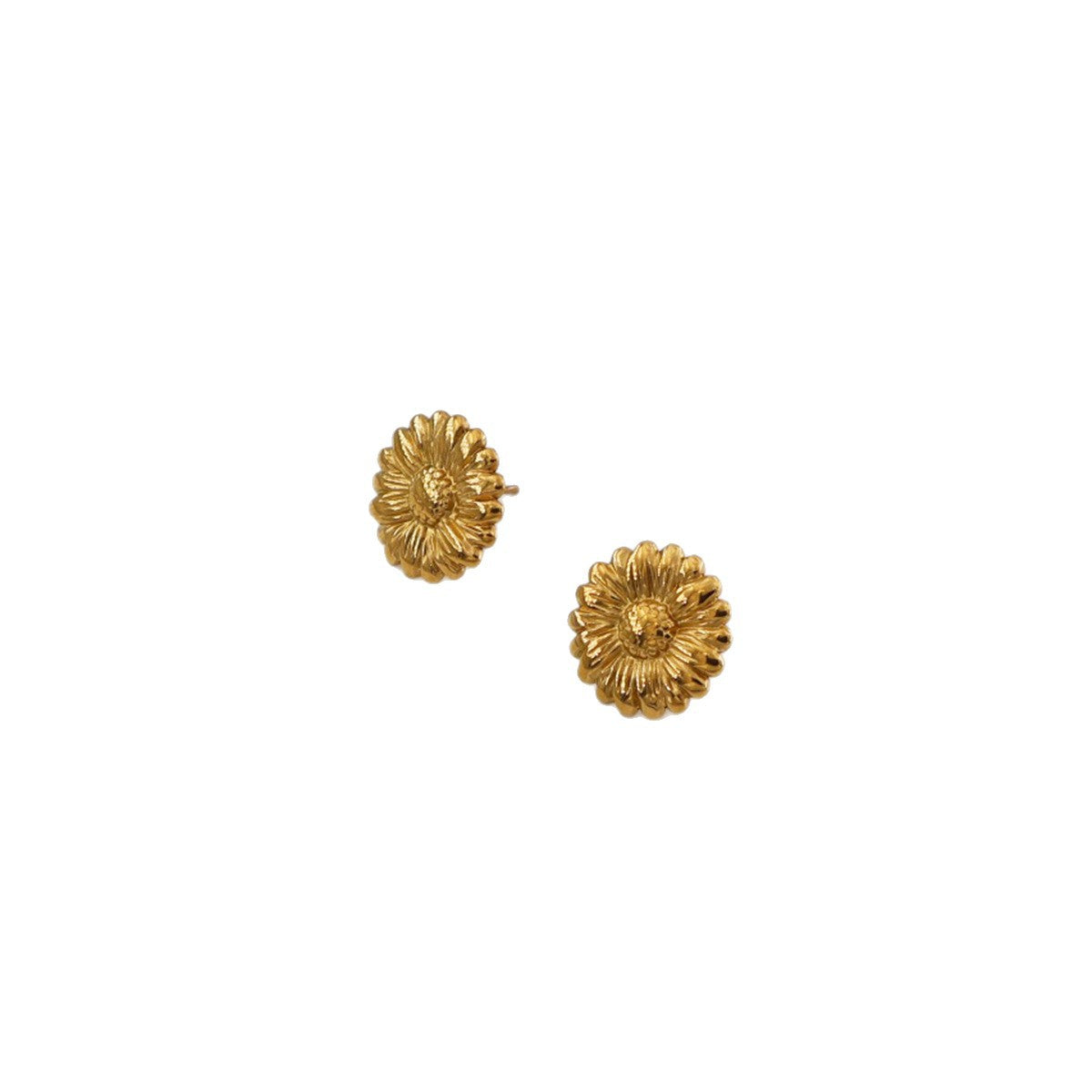 Wholesale stainless steel daisy earrings  geometric round flower petal earrings