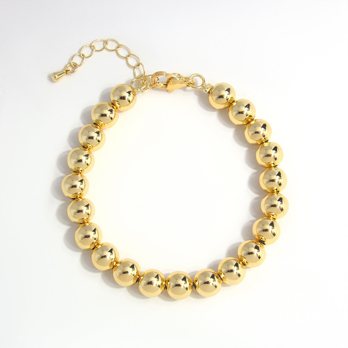 Wholesale Geometric Metal Hollow Beads Copper Bracelet ACC-BT-HongMing003