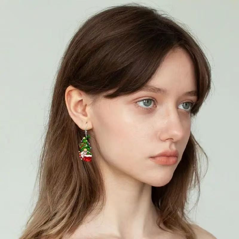 Wholesale Christmas Gnome Party Acrylic Earrings