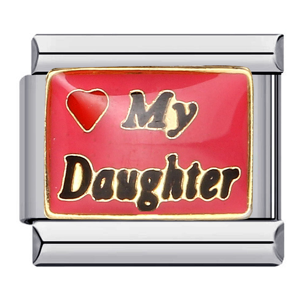 Wholesale Italian Charm Bracelet 9mm DIY Splicing Removable Red Heart Stainless Steel Composable Bracelet