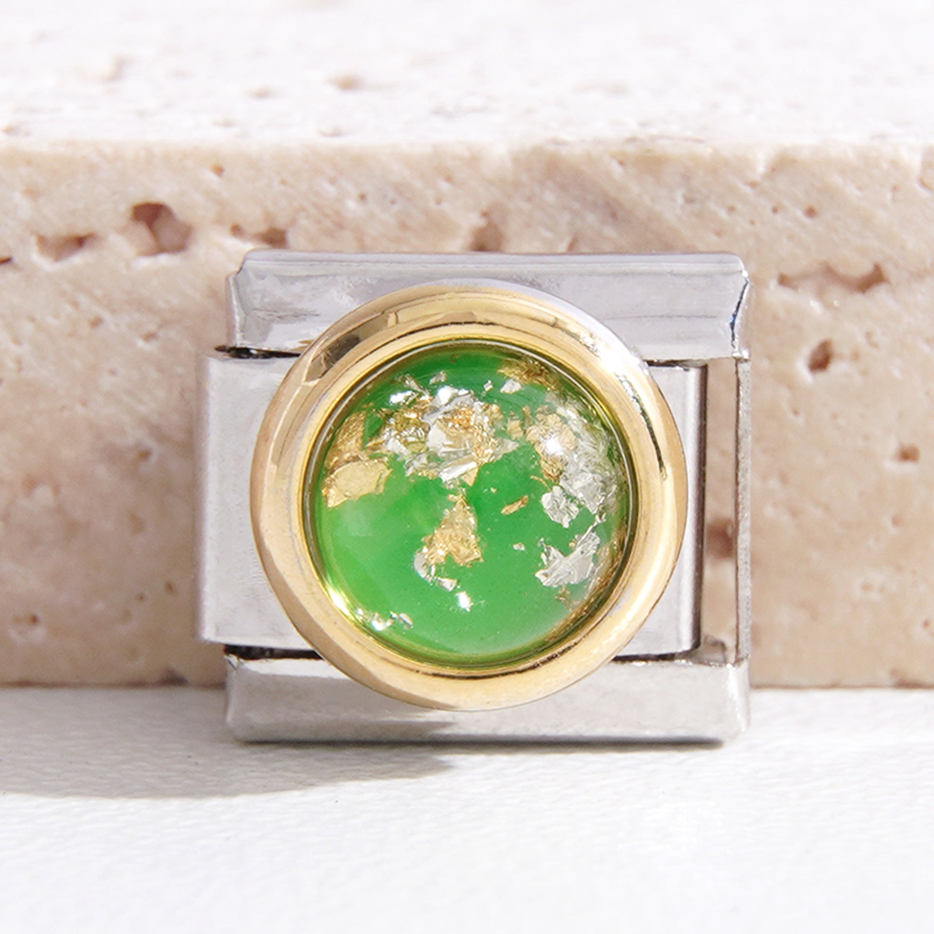 Wholesale  9mm Italian Charm Starter Bracelets DIY square Single Section Creative Stainless Steel Composable Bracelet