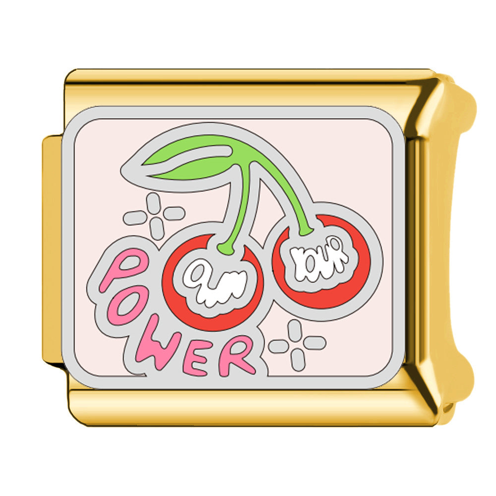 Wholesale  Italian Charm Bracelet 9mm DIY English words  Creative Stainless Steel Composable Bracelet