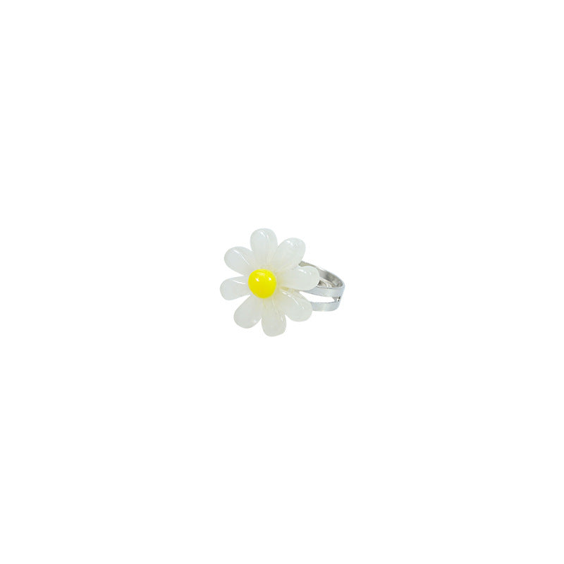 Wholesale multi-color Daisy flower necklace ring