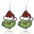 Wholesale Christmas Wooden Earrings Christmas Tree Santa Claus Green-Haired Monster Earrings
