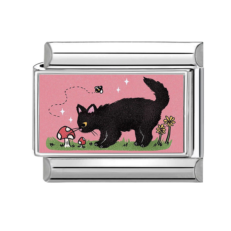 Wholesale Cute Cat DIY Modular Bracelet Stainless Steel Fashion Accessory